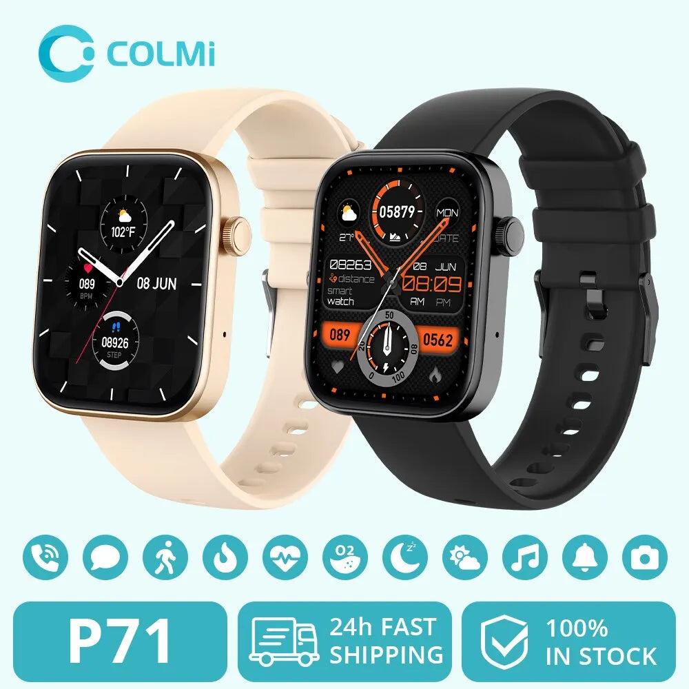COLMI P71 Smartwatch touch screen 1.9 inch 4-5 days battery life