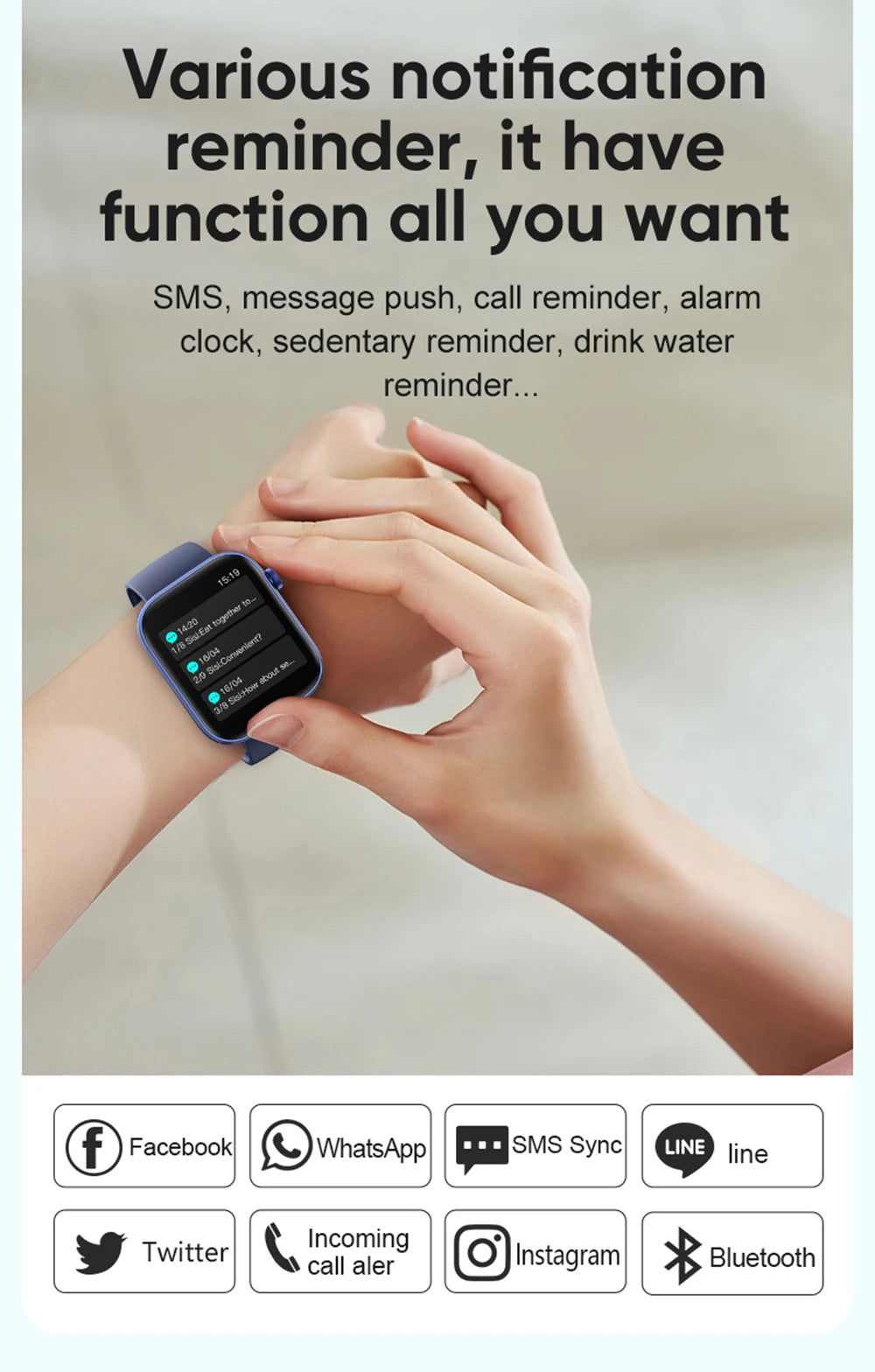COLMI P71 Smartwatch touch screen 1.9 inch 4-5 days battery life