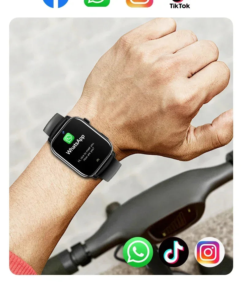 don't miss you kids - 4G New - Video Call Smart Watch 1.99 ''410 * 502 HD Screen, SIM Card, GPS WIFI Dual Camera