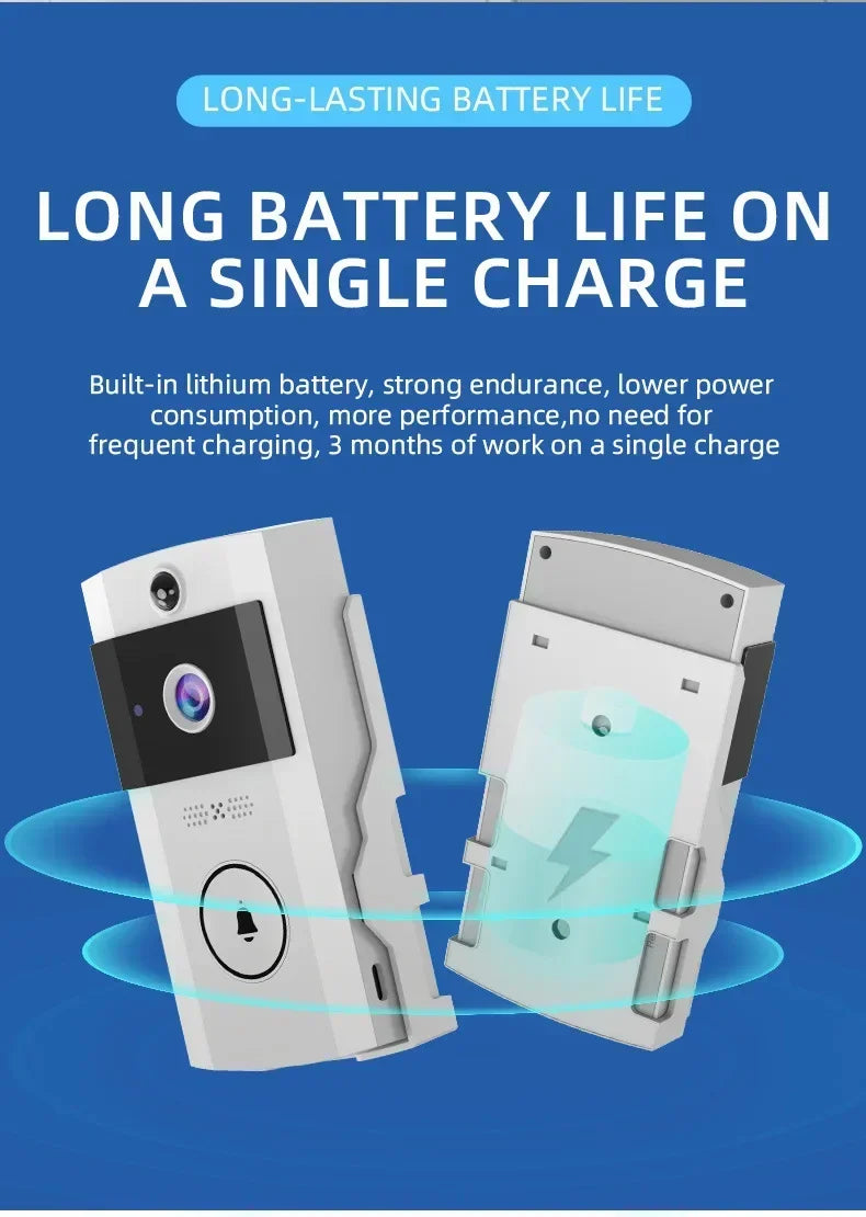 Smart Solar Doorbell – No Charging Hassle, Full Security