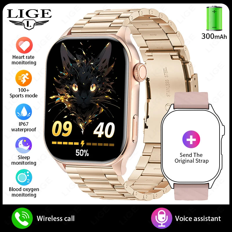 LIGE AMOLED Smart Watch large touch screen 2.01 inch