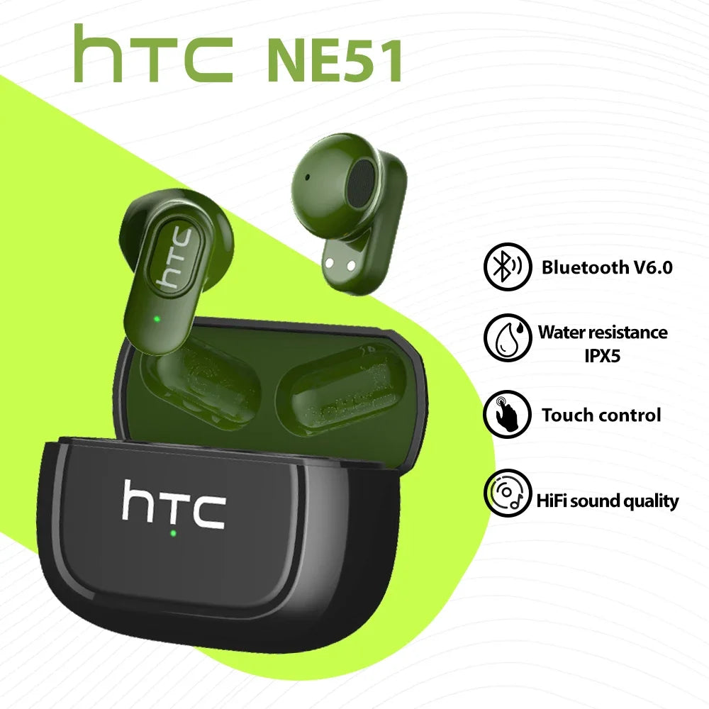 HTC Mini TWS Earbuds – Bluetooth Wireless & Noise Reduction