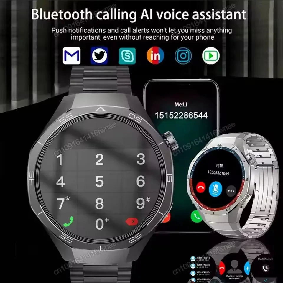 Smart Watch 5 Pro Men HD AMOLED Screen GPS Heart rate Bluetooth Call IP68 Waterproof Man Smartwatch Holiday Gifts