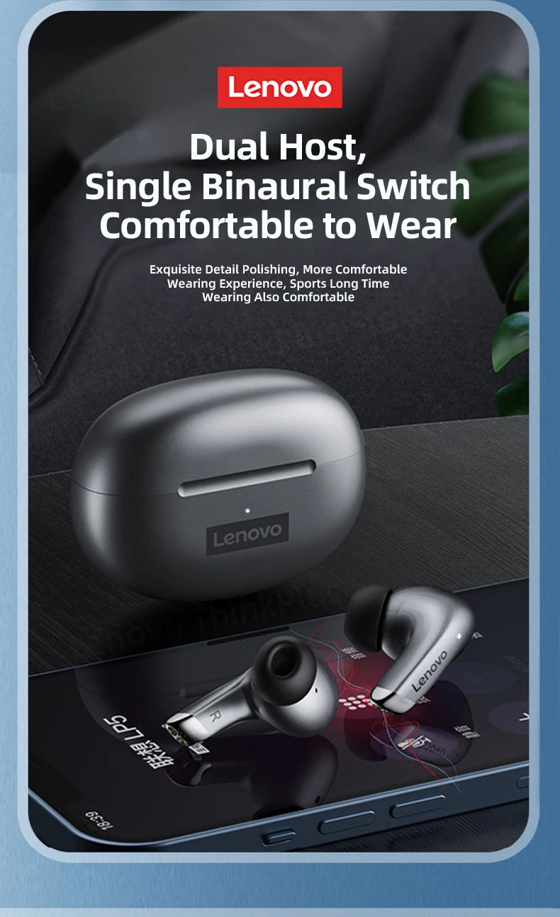 Lenovo LP5 Earbuds – Clear Sound & Deep Bass