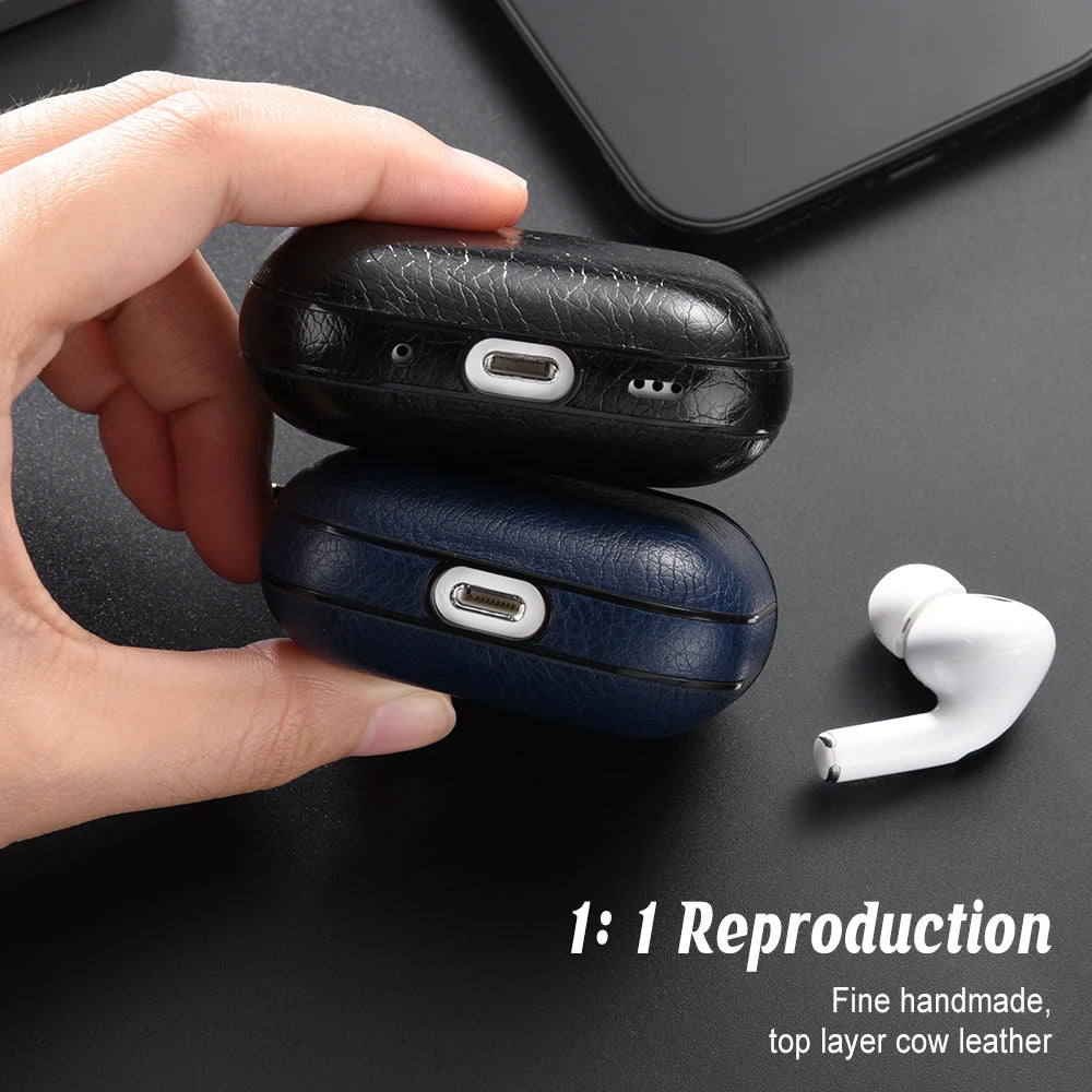 Luxury Leather AirPods Case – Elegant Everyday Protection