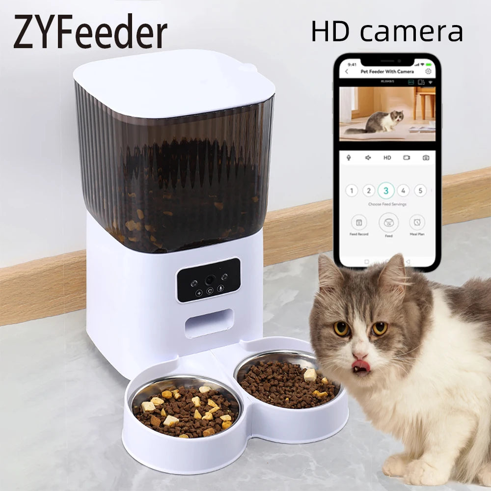 5L Smart Pet Feeder – See, Talk & Feed Your Pet from Anywhere via WiFi
