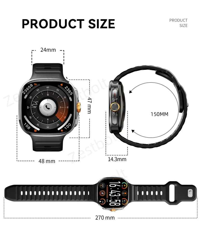 New M99 5G Cellular Version Smartwatch 2.4inch Amoled Larger Screen Rotary Camera Sim Card Slot WIFI