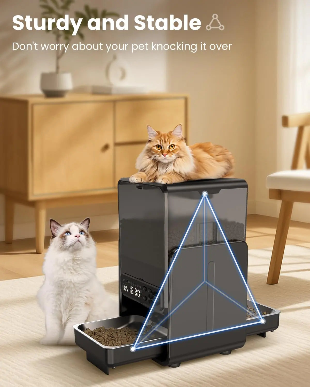Smart WiFi Cat Feeder – Dual Bowl Automatic Pet Feeder