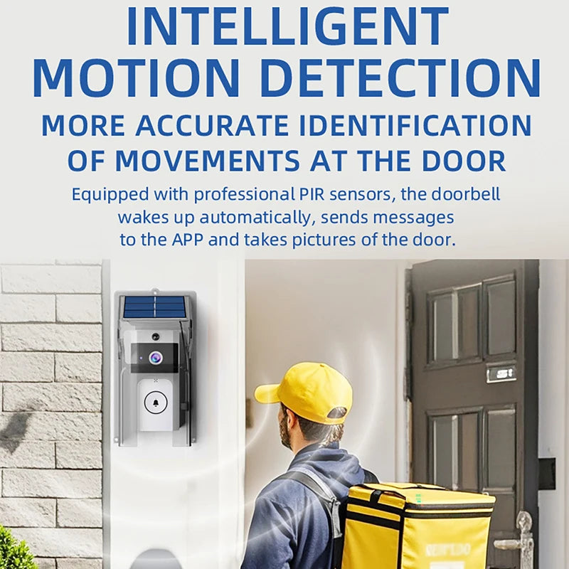 Smart Solar Doorbell – No Charging Hassle, Full Security