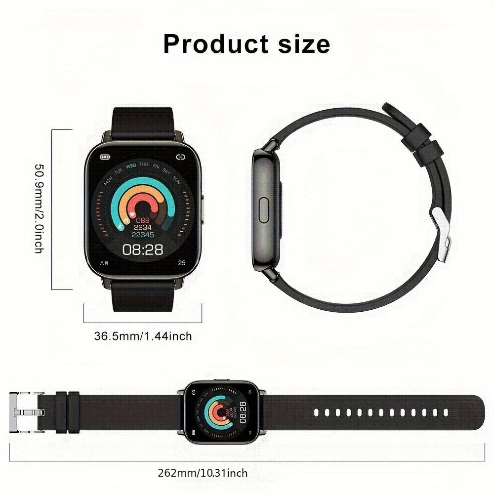 P66 Smart Watch 1.85 inch waterproof GPS health & sleep tracker - Fixed band