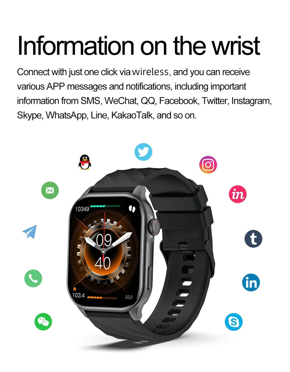 LIGE AMOLED Smart Watch large touch screen 2.01 inch