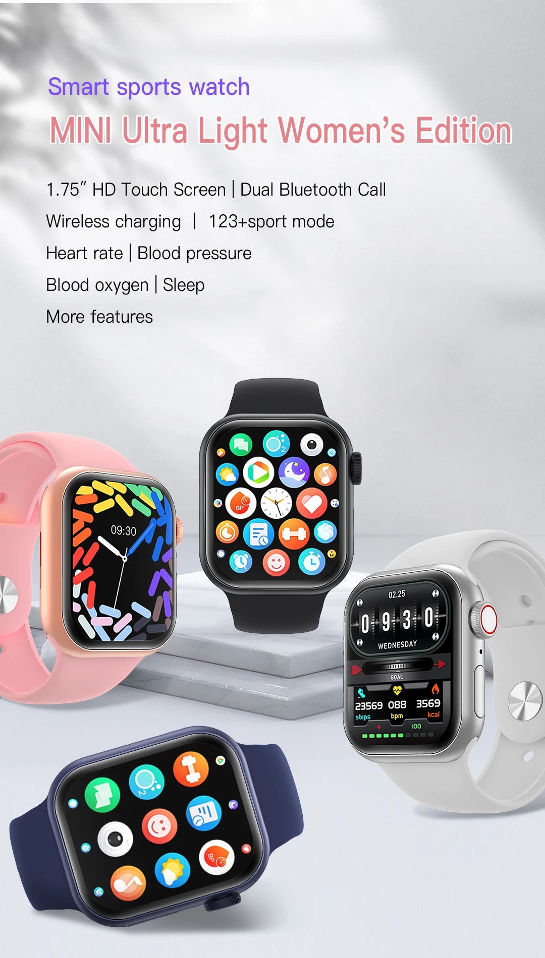 Smart Watch for Women Calorie Counting Sport Watch