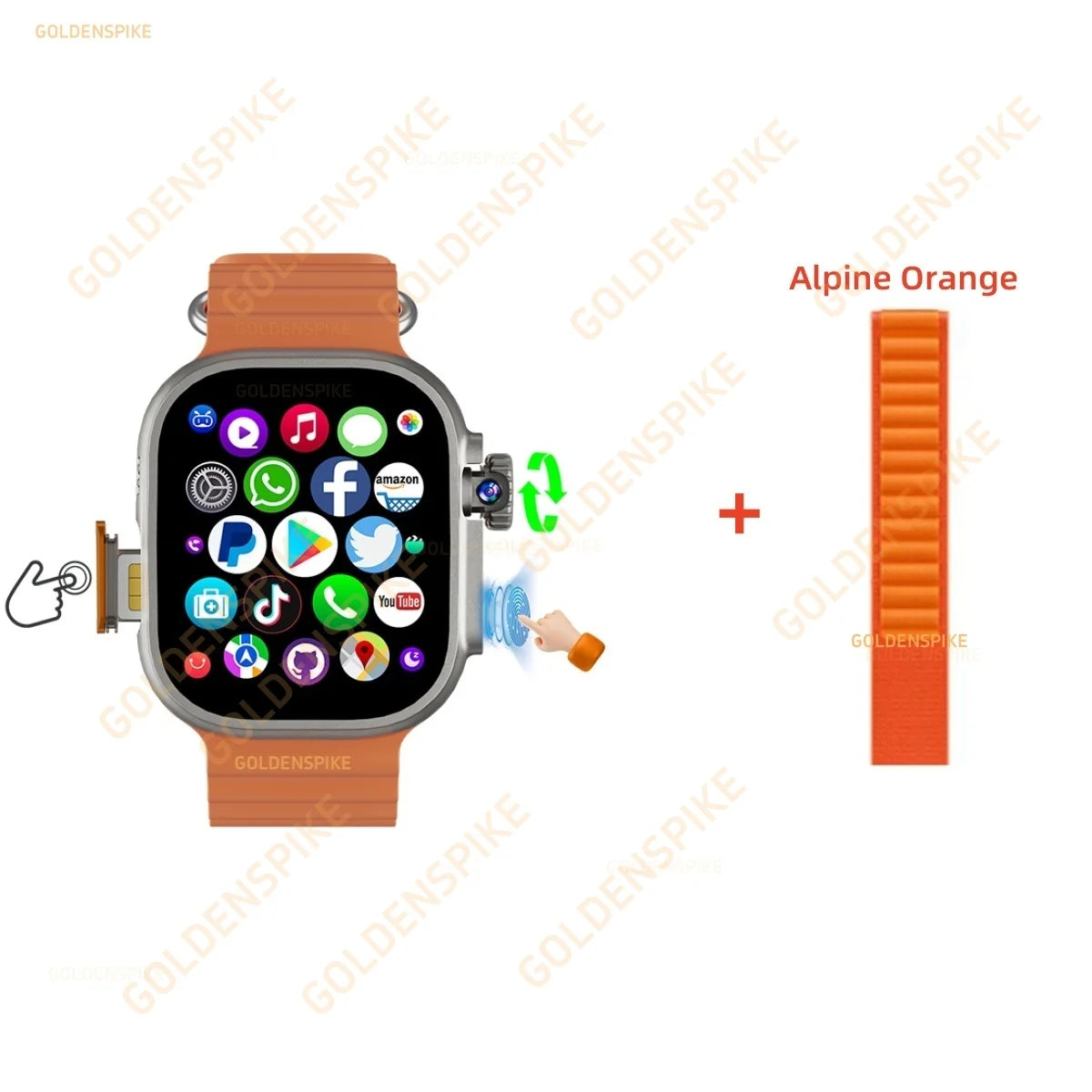 DW100 Pro Ultra 3 Touch ID 4g/5g Smartwatch With 128GB Storage Rom Free  WIFI GPS