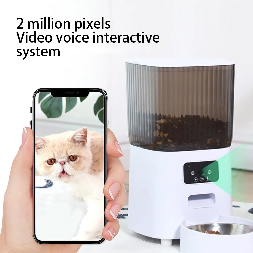 5L Smart Pet Feeder – See, Talk & Feed Your Pet from Anywhere via WiFi