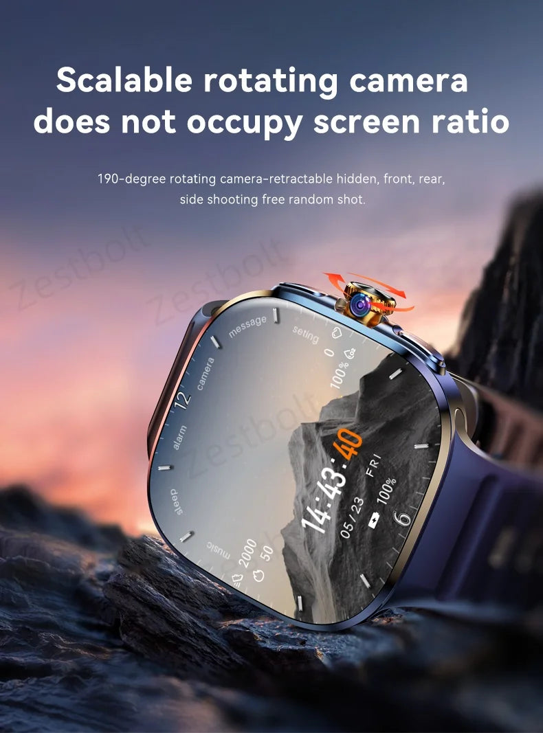 New M99 5G Cellular Version Smartwatch 2.4inch Amoled Larger Screen Rotary Camera Sim Card Slot WIFI