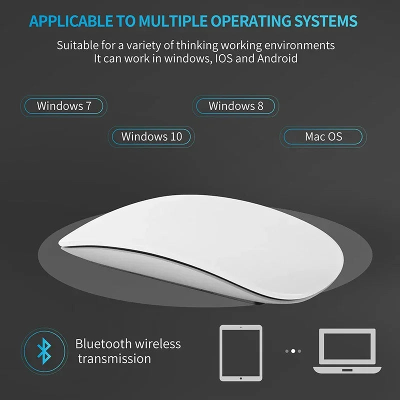 Magic Touch rechargeable Wireless Mouse – Dual Mode & Silent Click