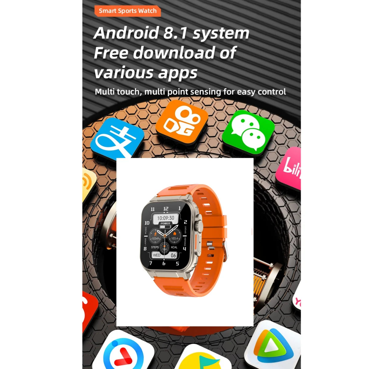 Smartwatch S9 Ultra 4G LTE Android9.0 Watch 2.2 inch build in camera - GPS WIFI SIM