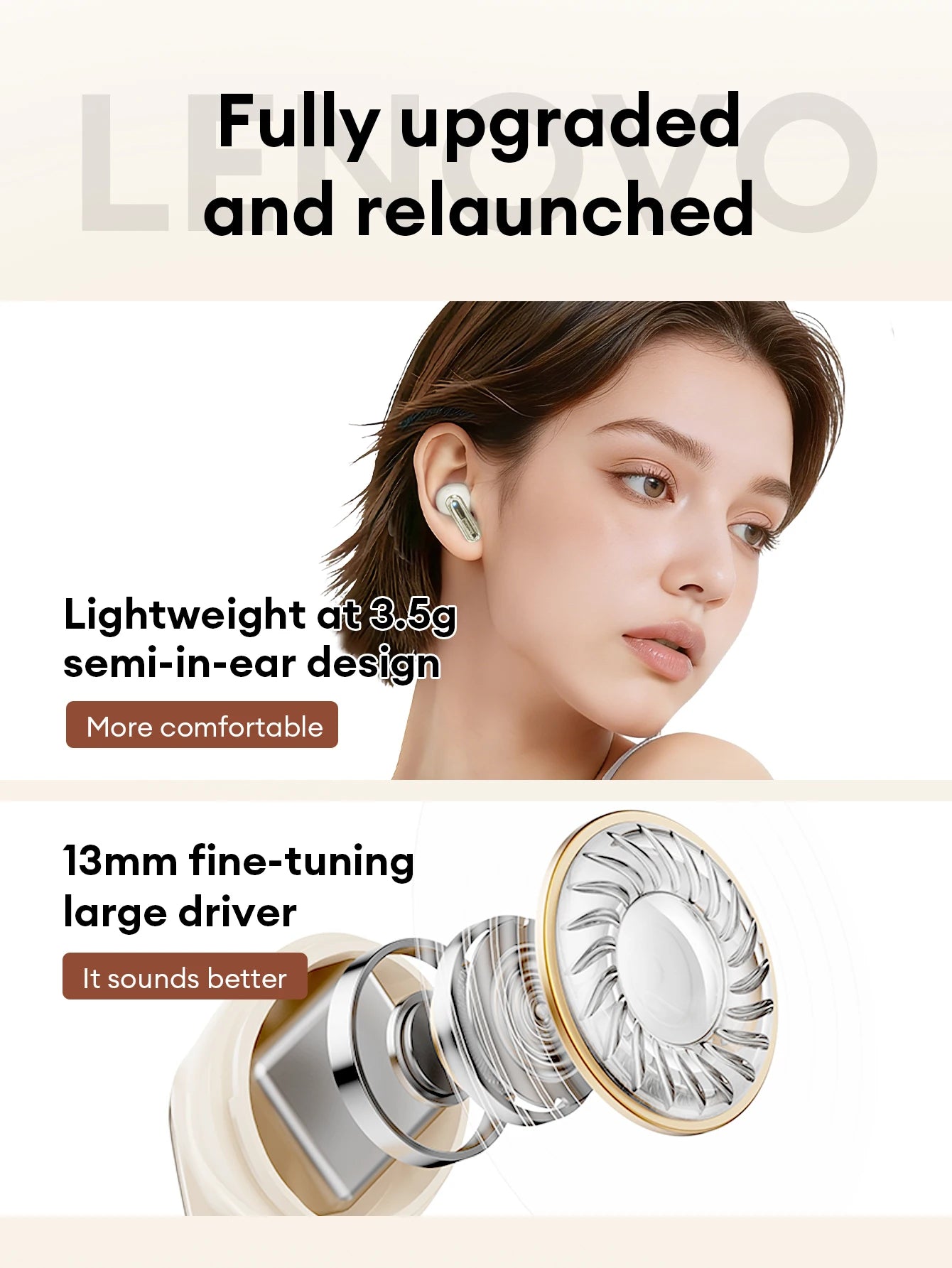 Lenovo TWS Earbuds – Clear Calls & Noise Control