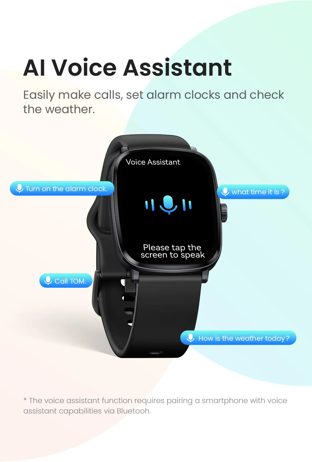 HAYLOU Watch RS5 Smart Watch 2.01'' AMOLED Display Bluetooth Call Voice Assistant Waterproof Sport Activity Fitness Smartwatchs