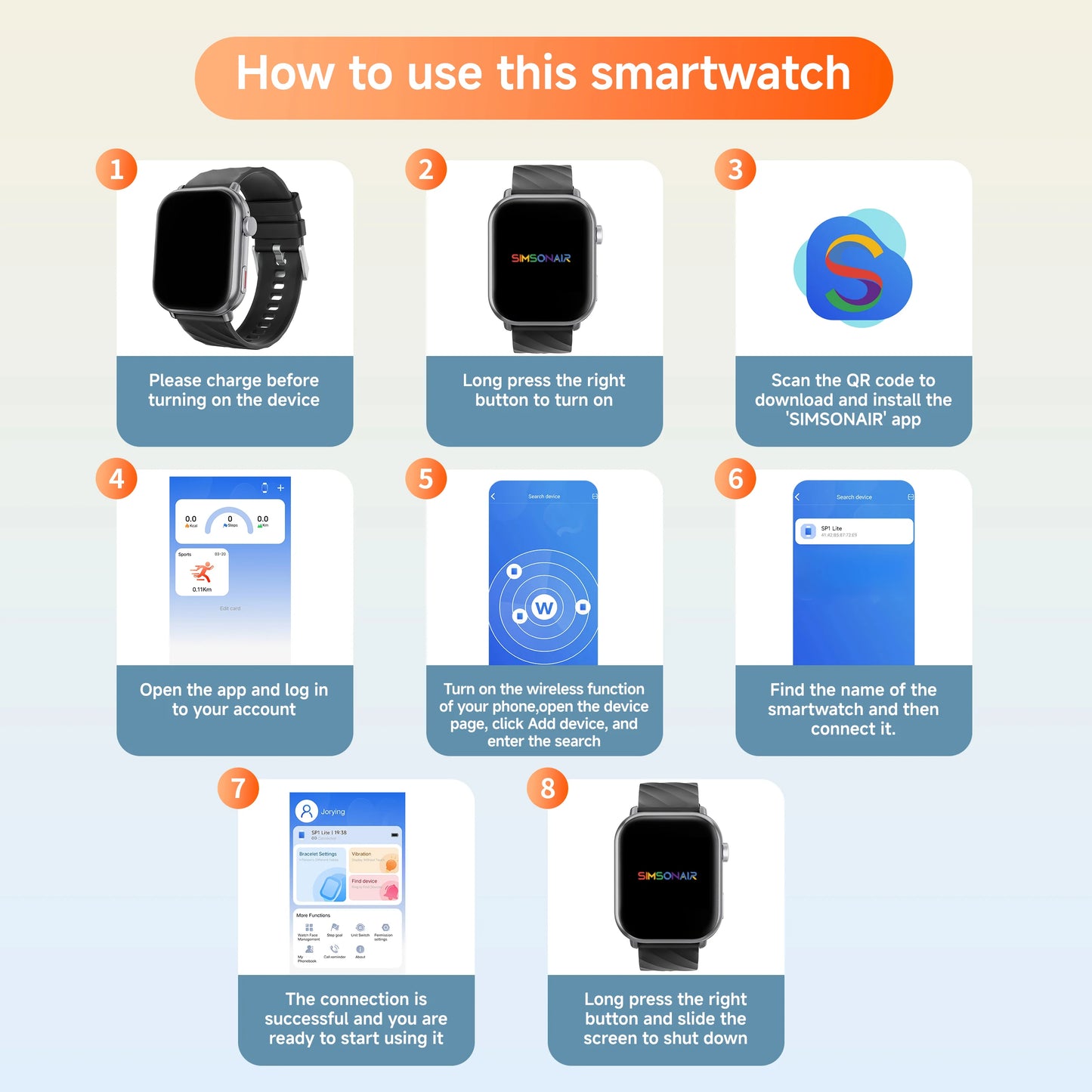 SIMSONLAB 2025 1.83''Screen , 10 days battery life