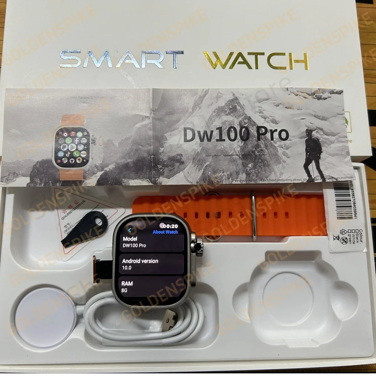 Smartwatch 2.29inch S10 Ultra  With Rotary Camera GPS WIFI  Touch ID 256GB Storage