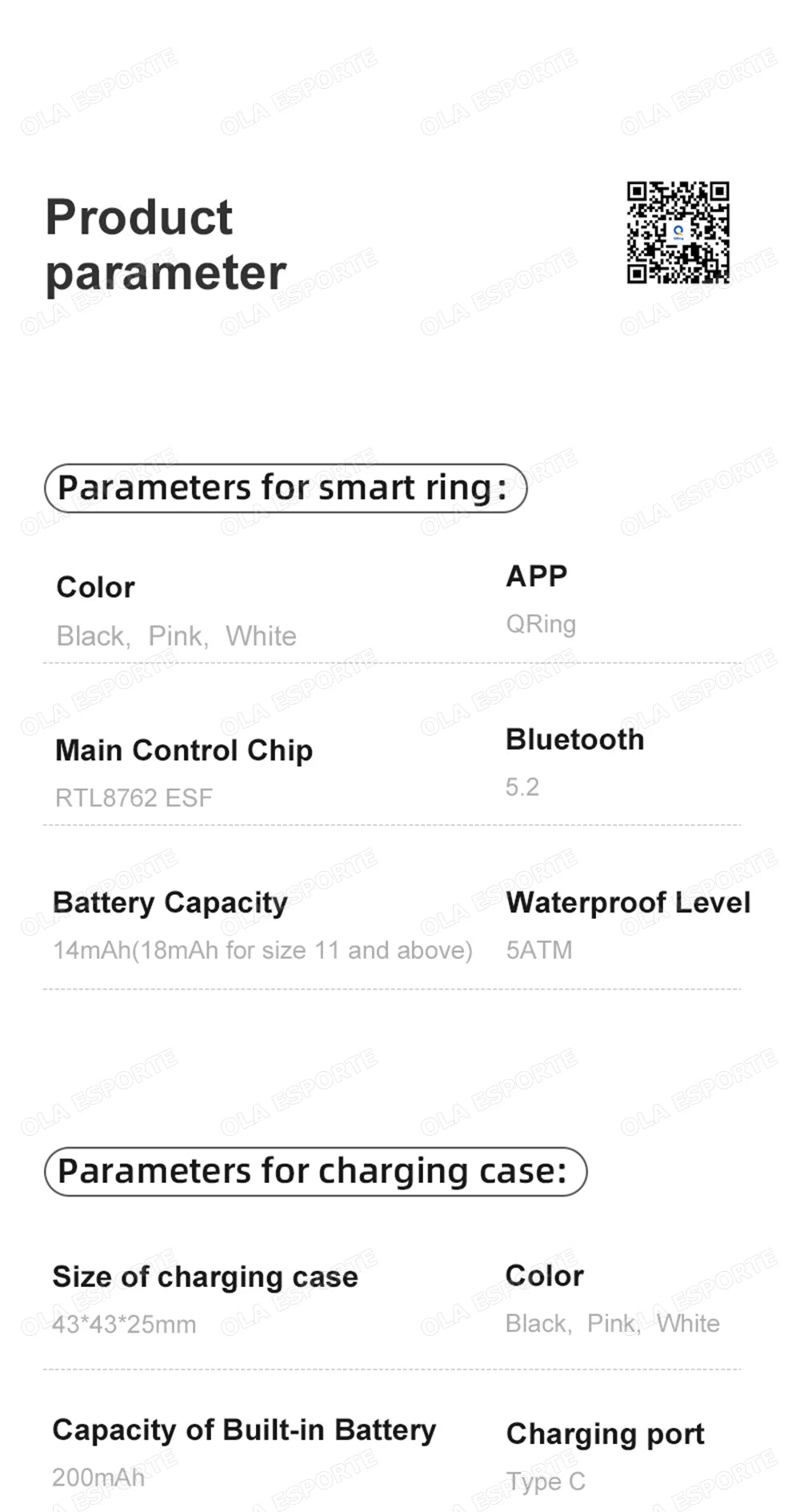 New Smart Ring With Box Heart Rate Stress Monitoring  - Gesture Control - Waterproof - Health - Sports