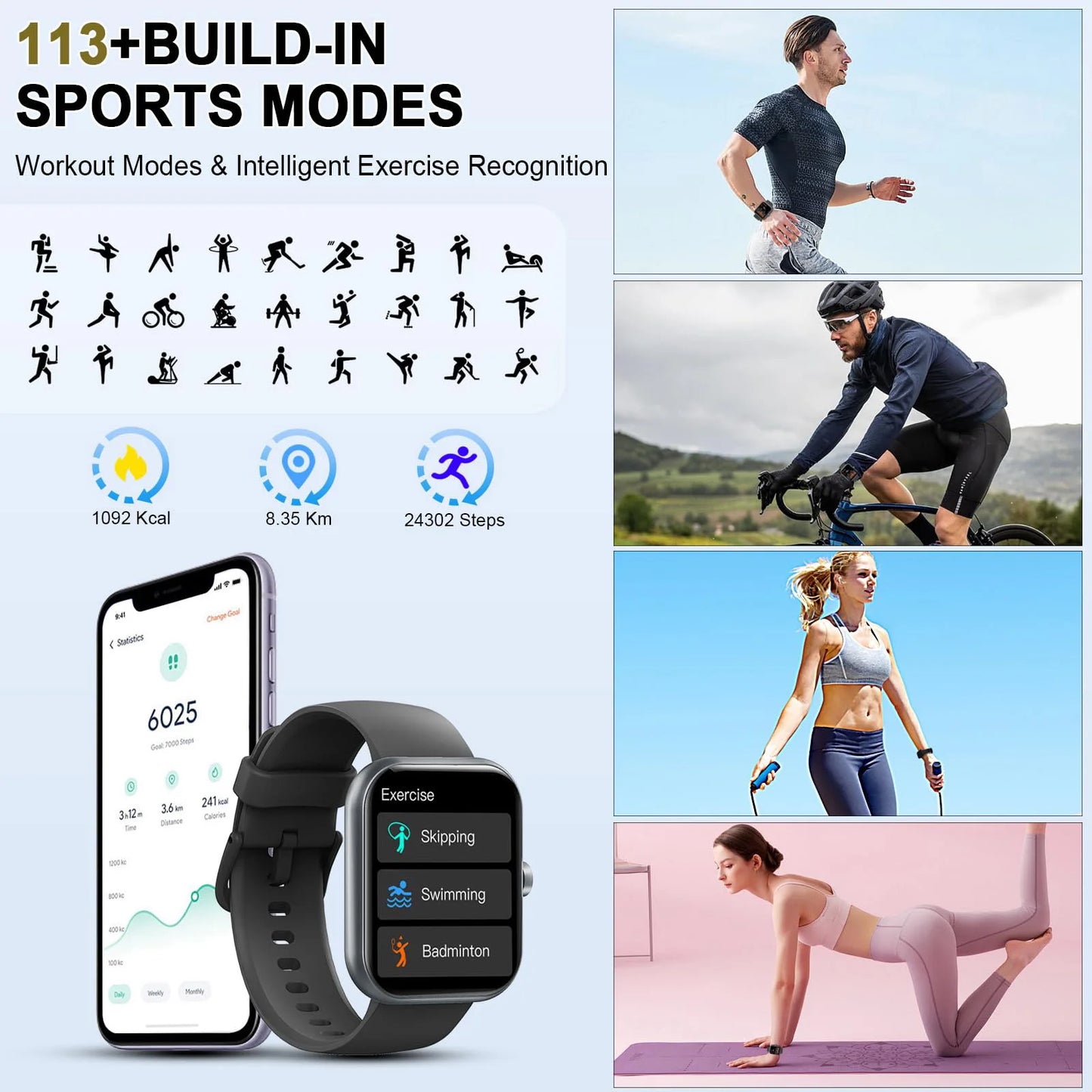Nerunsa Smart Watch 1.96 inch