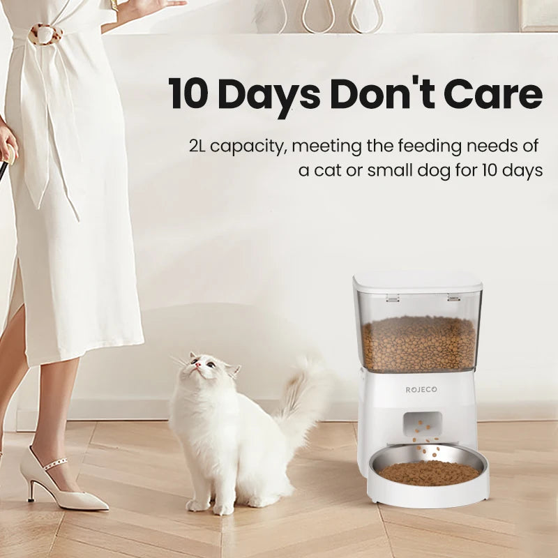 ROJECO smart Dog Feeder – Never Miss a Meal, Control from Anywhere via WiFi