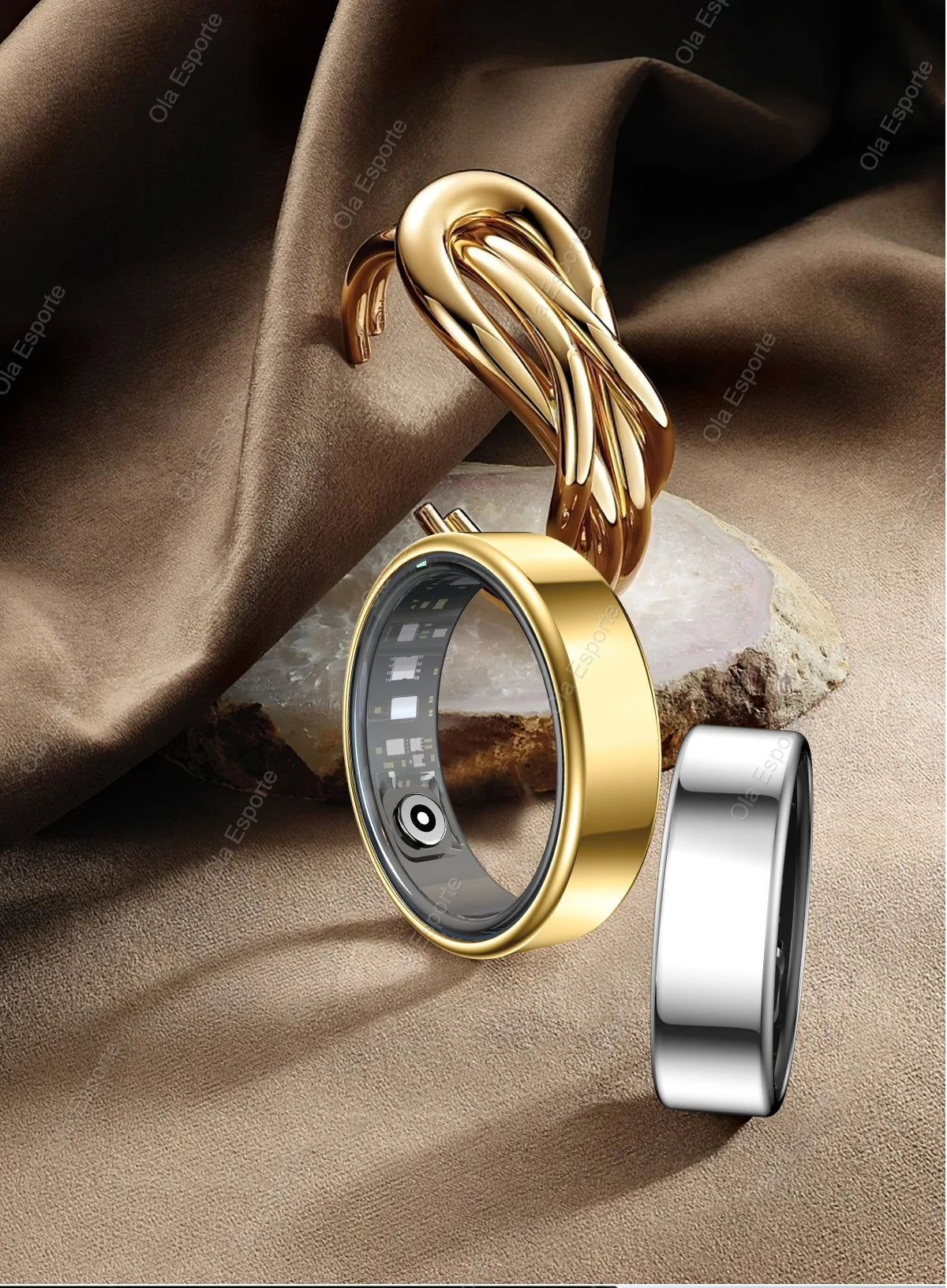 R10 Smart Ring with Charging Dock  Health Sleep Heart Rate Monitoring 5ATM Waterproof Multi-sport Mode