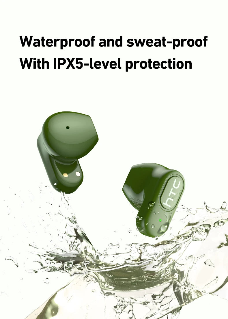 HTC Mini TWS Earbuds – Bluetooth Wireless & Noise Reduction