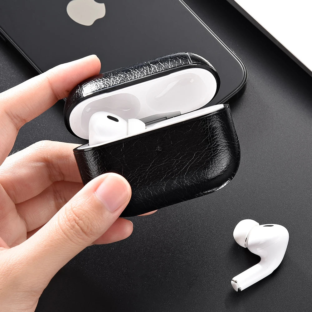 Luxury Leather AirPods Case – Elegant Everyday Protection