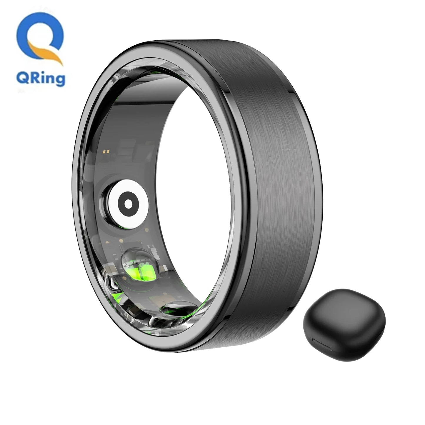 R03 Smart Ring With Charing Case, Battery Life 39 Days, Health Sleep Monitor, 5ATM Waterproof, Multi-sport Mode