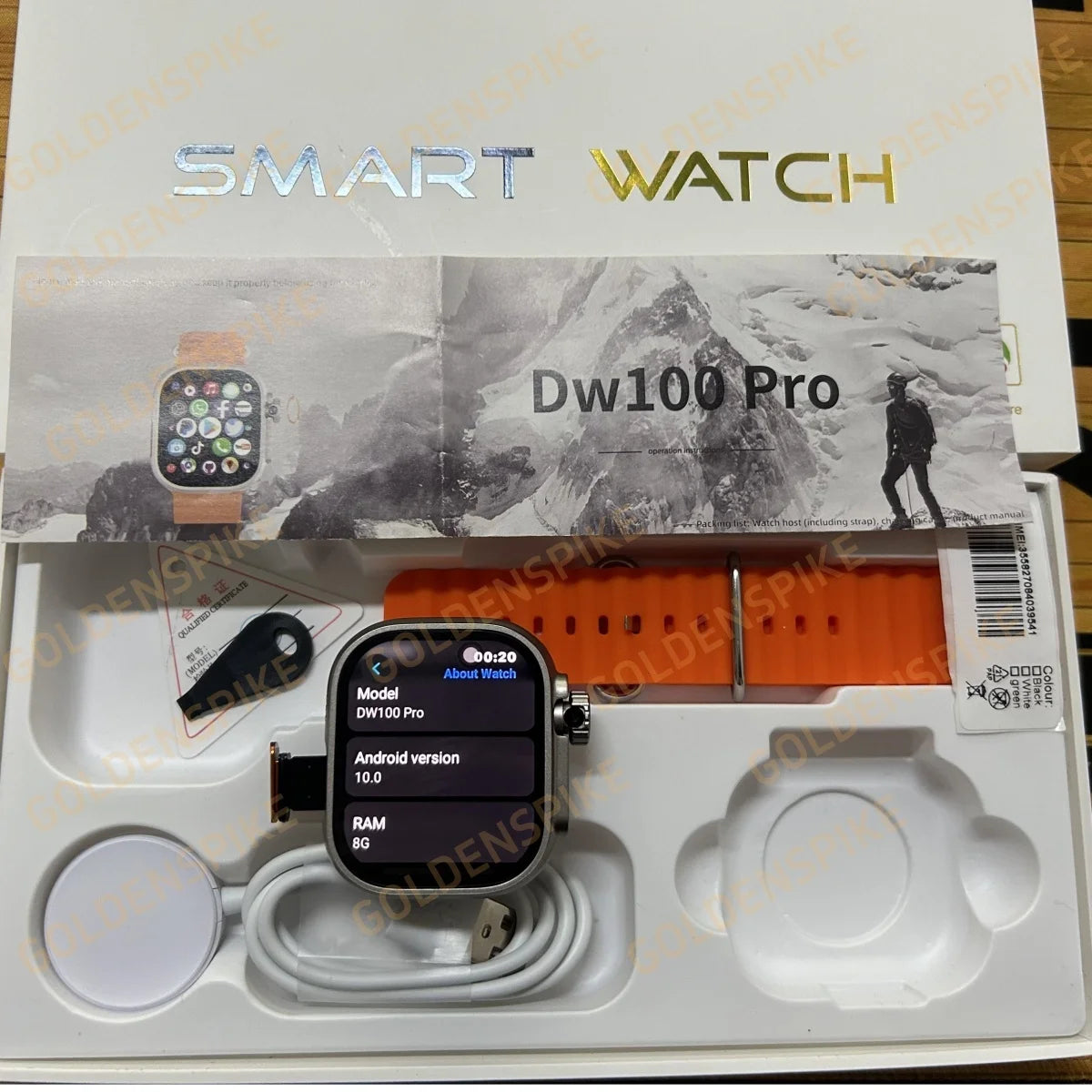 Smartwatch 2.29inch S10 Ultra  With Rotary Camera GPS WIFI  Touch ID 256GB Storage