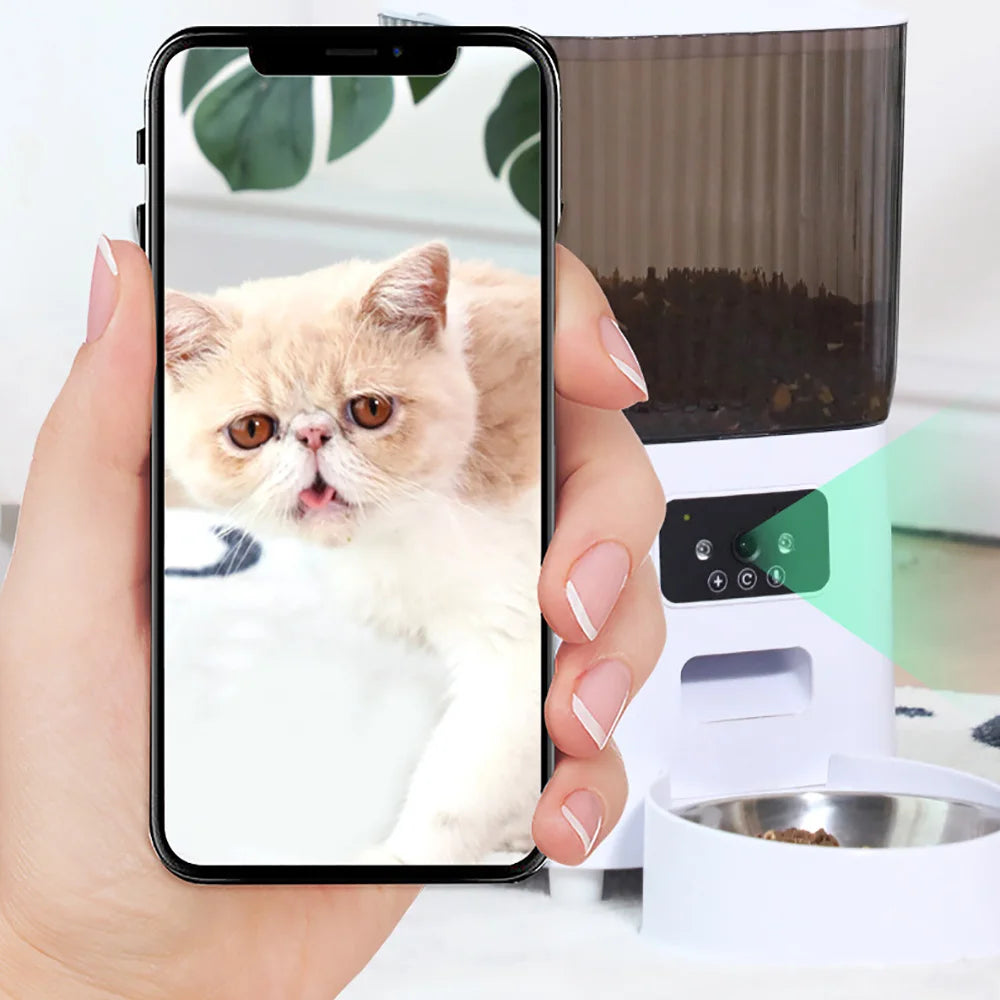 5L Smart Pet Feeder – See, Talk & Feed Your Pet from Anywhere via WiFi
