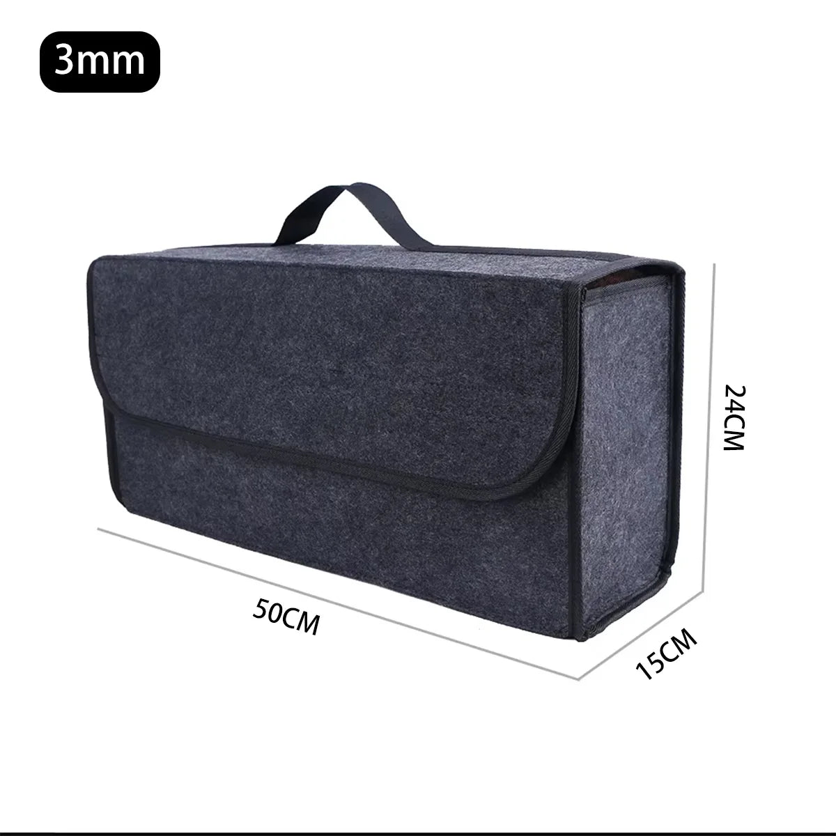 1PC Dark gray car felt storage box