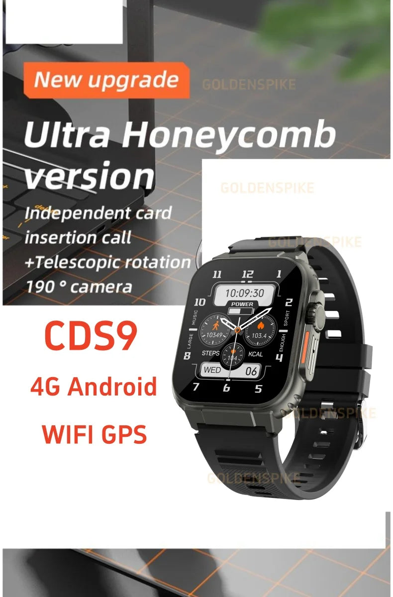 Smartwatch S9 Ultra 4G LTE Android9.0 Watch 2.2 inch build in camera - GPS WIFI SIM