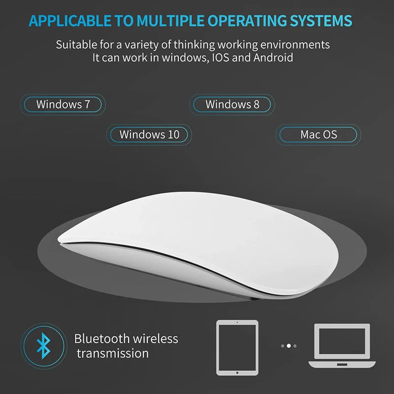 Ultra-Slim Wireless Mouse – Rechargeable, Silent & Smooth