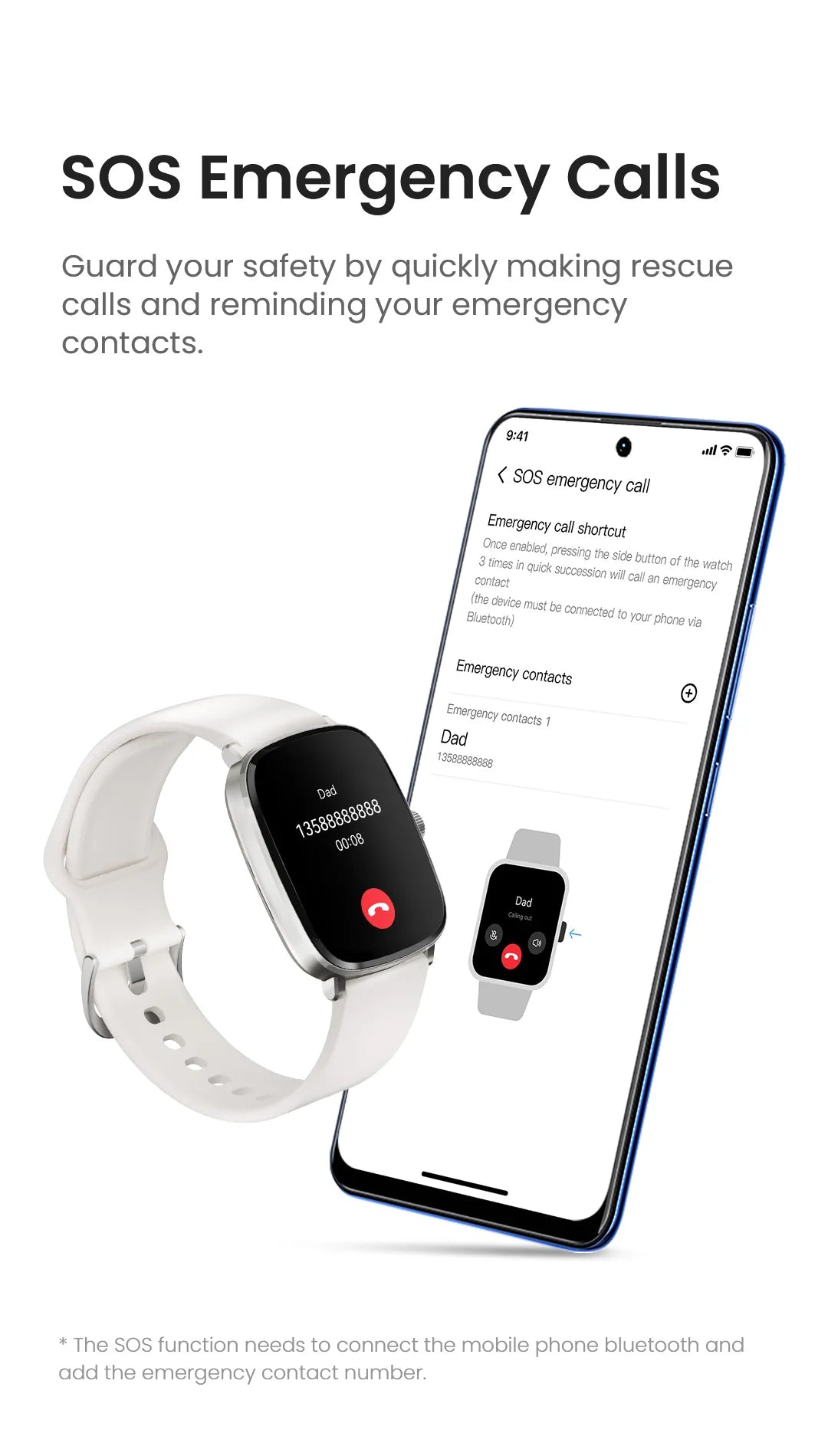 HAYLOU Watch RS5 Smart Watch 2.01'' AMOLED Display Bluetooth Call Voice Assistant Waterproof Sport Activity Fitness Smartwatchs