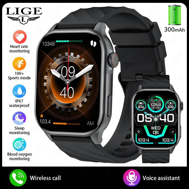 LIGE AMOLED Smart Watch large touch screen 2.01 inch