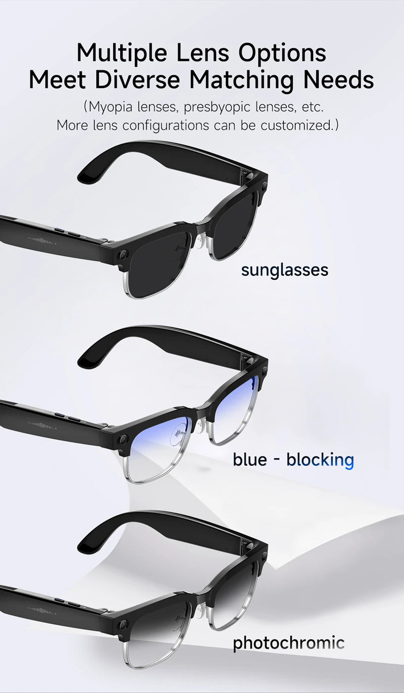 All-in-One 4K AI Smart Glasses – Capture, Call & Translate