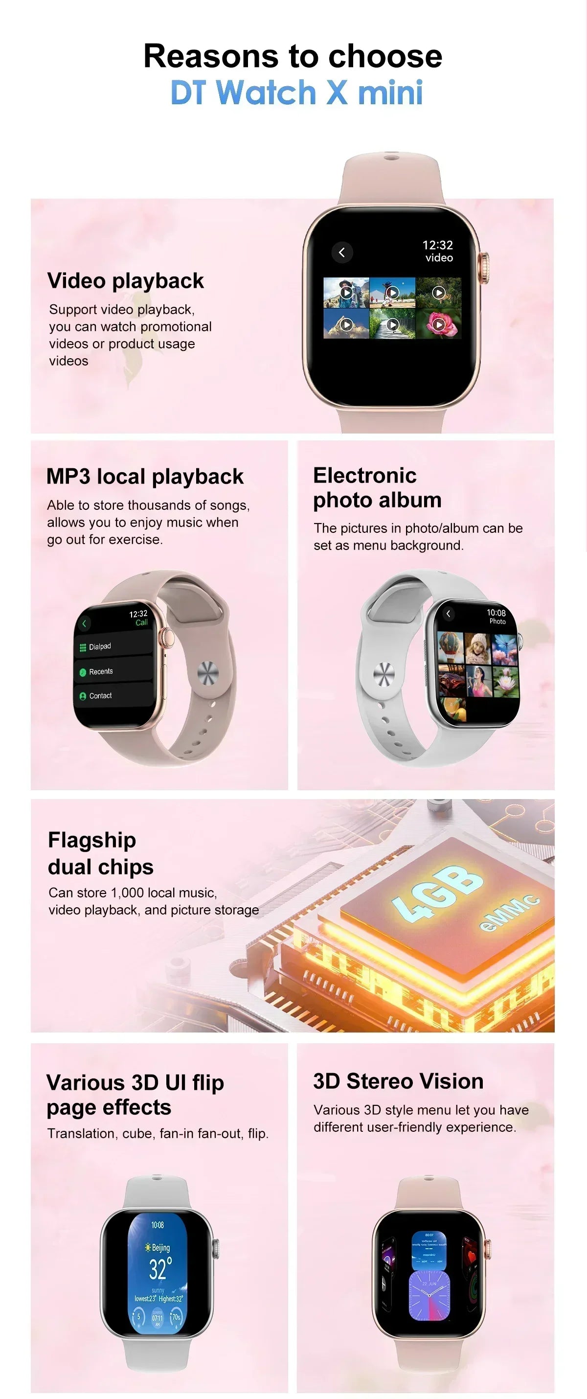 New Watch Series 10 Mini 3D Surround Music NFC Bluetooth 1.85 inch