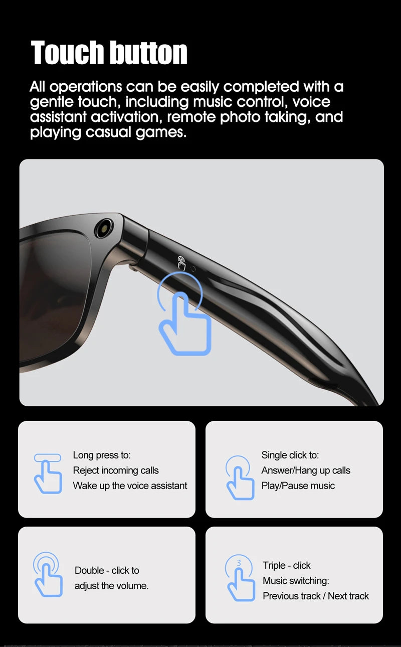 NextGen AI Smart Glasses – 6K HD Camera & Bluetooth Calling