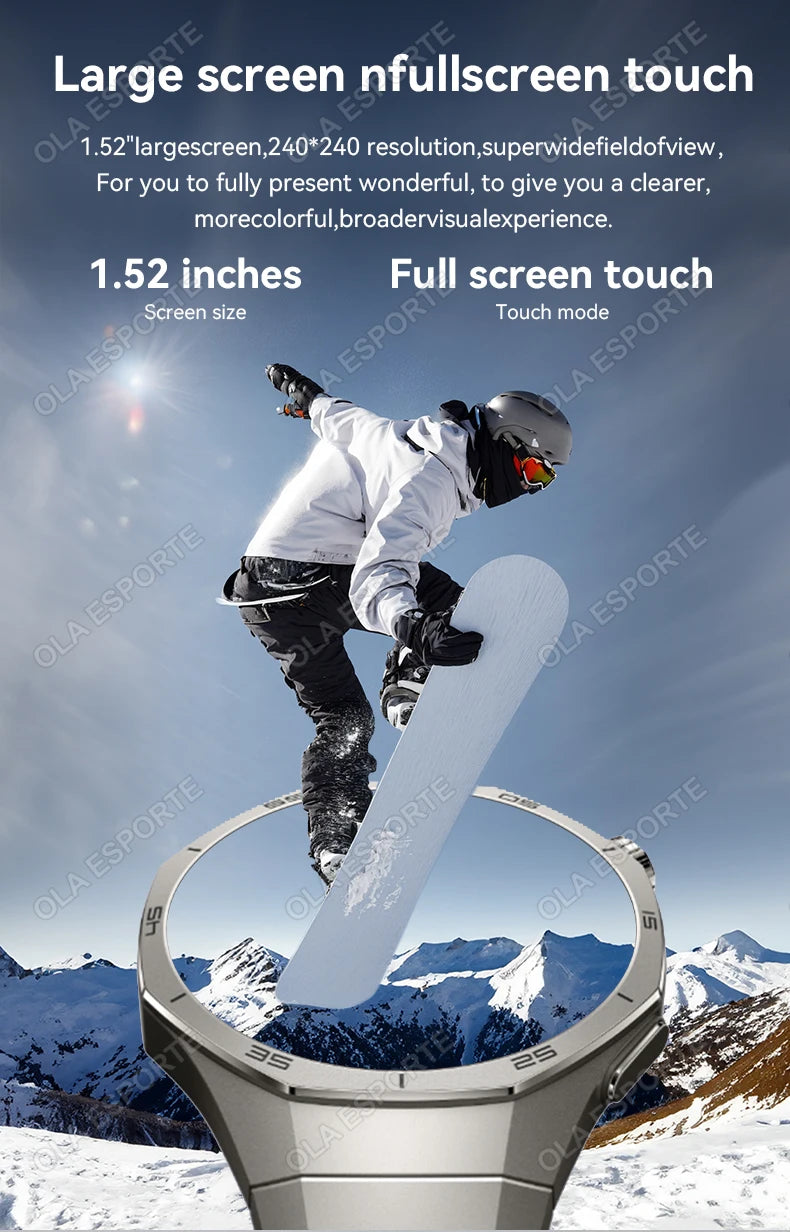 Smart Watch 5 Pro Men HD AMOLED Screen GPS Heart rate Bluetooth Call IP68 Waterproof Man Smartwatch Holiday Gifts