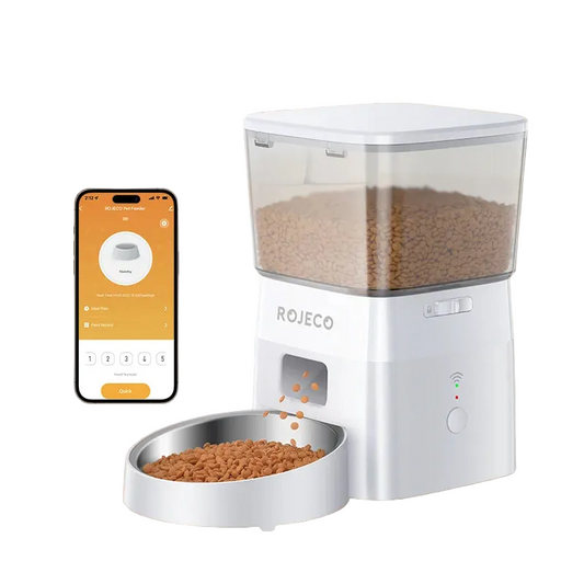 ROJECO smart Dog Feeder – Never Miss a Meal, Control from Anywhere via WiFi